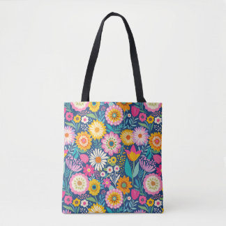 Tote Bag Les fleurs joyeux