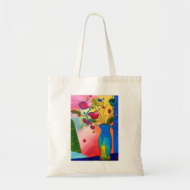 Tote Bag Les fleurs Peter Max inspirent Fourre-tout (Devant)