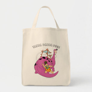 Tote Bag Les Flintstones Fred glissant en bas de la queue