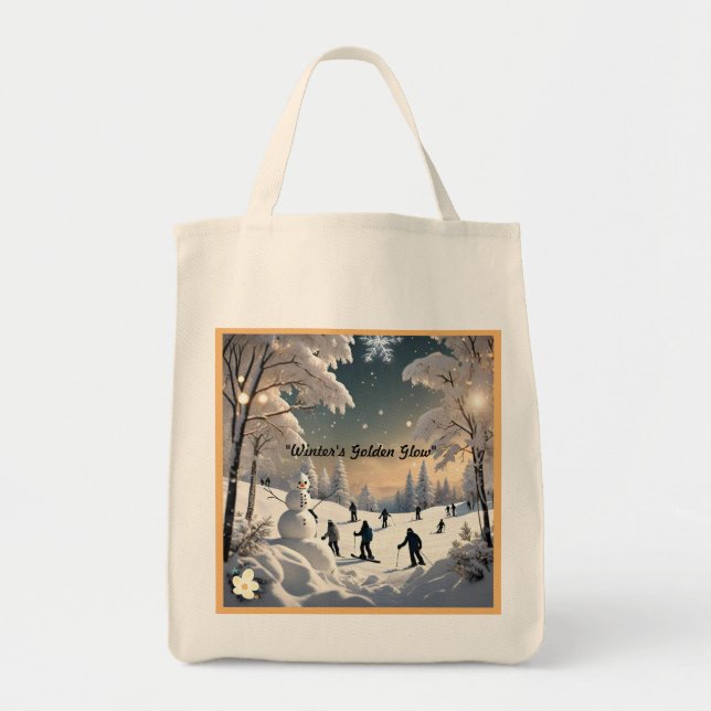 Tote Bag "Les flocons de neige et les sourires" (Devant)