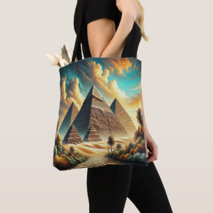 Tote Bag Les grandes pyramides de Gizeh Egypt Travel