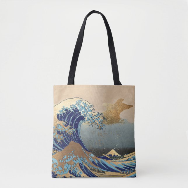 Tote Bag Les grandes vagues de Kanagawa (Devant)
