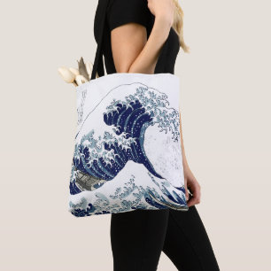 Tote Bag Les Grandes Vagues par Hokusai à Kanagawa