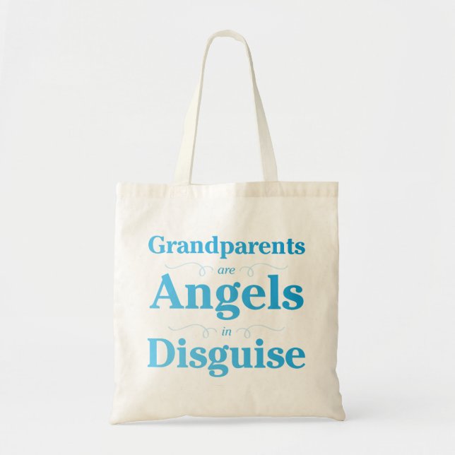 Tote Bag Les grands-parents sont des anges dans le (Devant)
