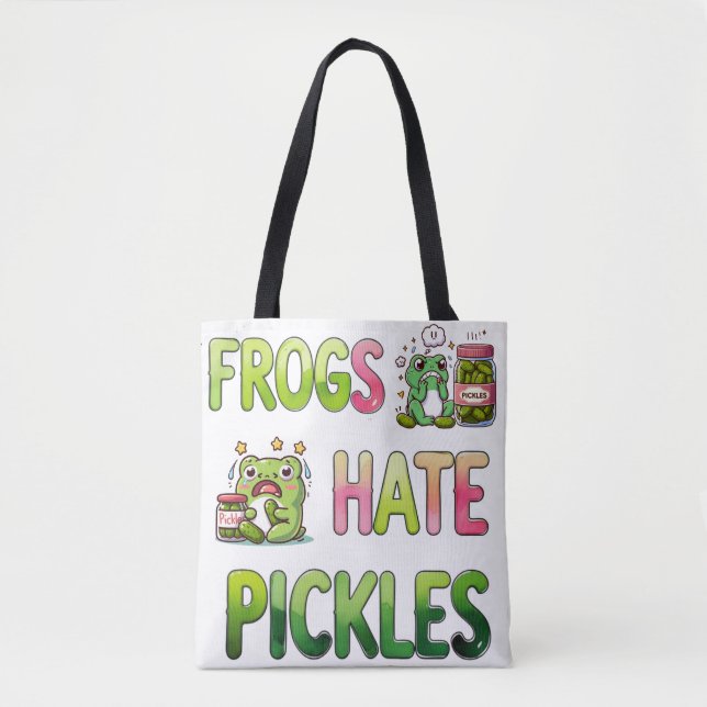 Tote Bag Les grenouilles détestent les pickles (Devant)