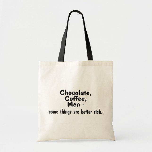 Tote Bag Les hommes de café de chocolat quelques choses (Devant)