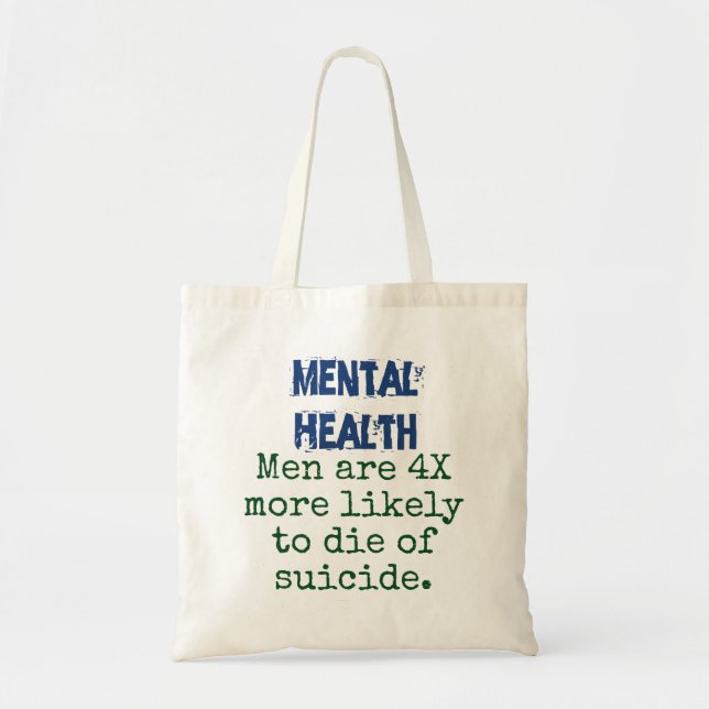 Tote Bag Les Hommes Sont 4X Plus Probables - Citation Santé (Devant)