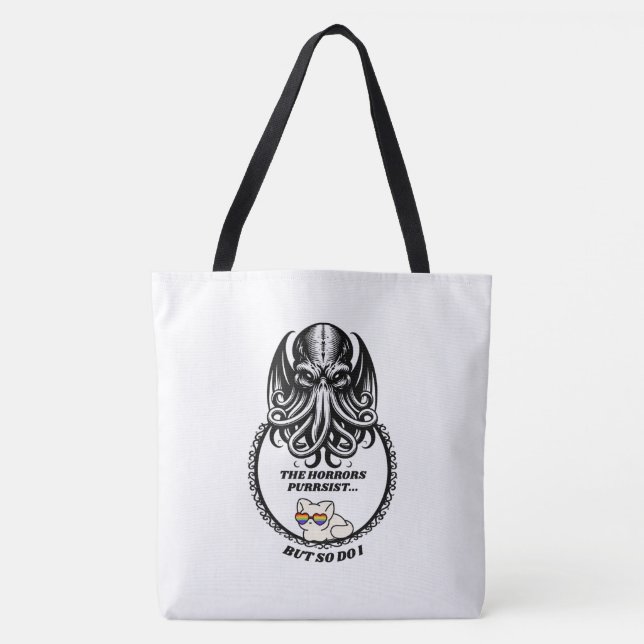 Tote Bag Les horreurs PURRsist (Devant)