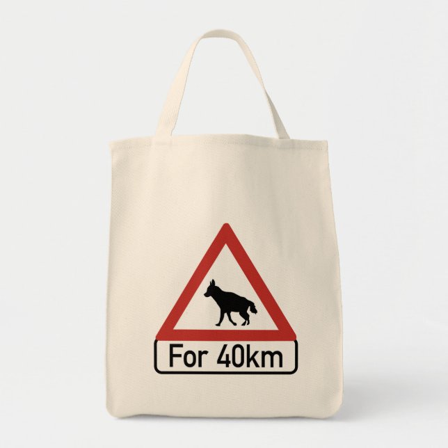 Tote Bag Les hyènes 2 de précaution, trafiquent le panneau (Devant)