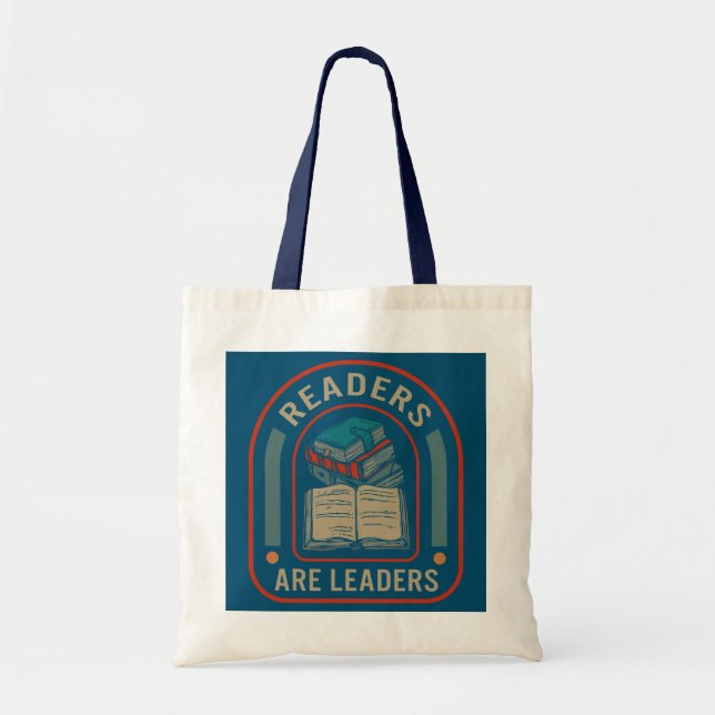 Tote Bag Les Lecteurs Sont Les Leaders Nerd Livre Worm Read (Devant)