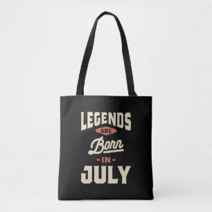 Tote Bag Les légendes sont nées en Juillet - Juillet Annive