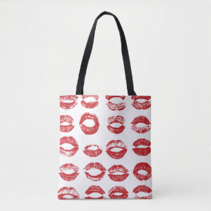 Tote Bag Les lèvres des femmes sont dressées. Isoler les