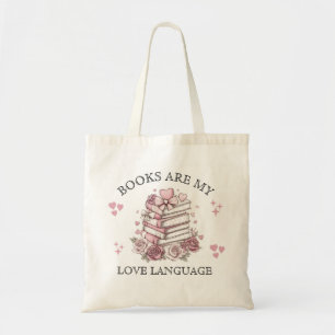 Tote Bag Les livres sont ma langue d'amour Valentin