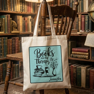 Tote Bag Les livres sont ma thérapie Amateur de livres pe