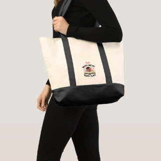 Tote Bag Les Livres Sont Mon Heureux Lieu Personnalisé