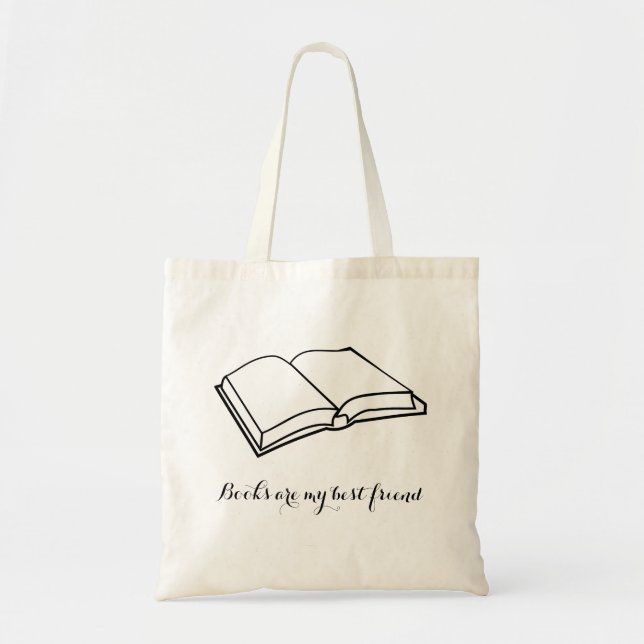Tote Bag Les livres sont mon meilleur ami (Devant)