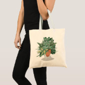 Tote Bag Les Love Plants Dame de Crazy Plant (Devant (produit))