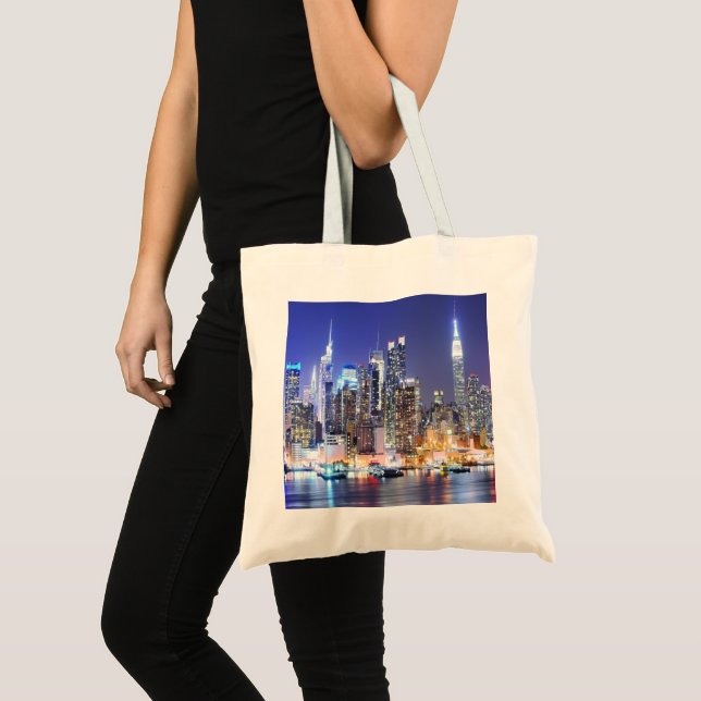 Tote Bag Les lumières nocturnes de la ville (Devant (produit))