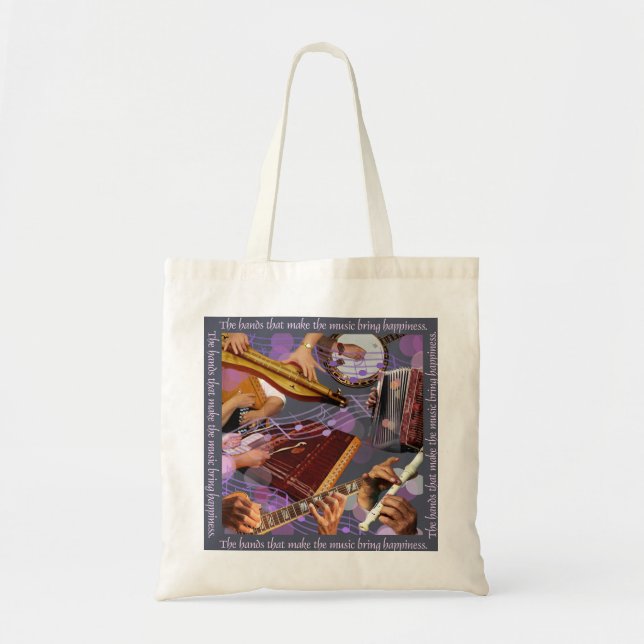 Tote Bag Les mains font la musique (Devant)