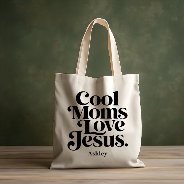 Tote Bag Les mamans cool aiment Jésus (Front)