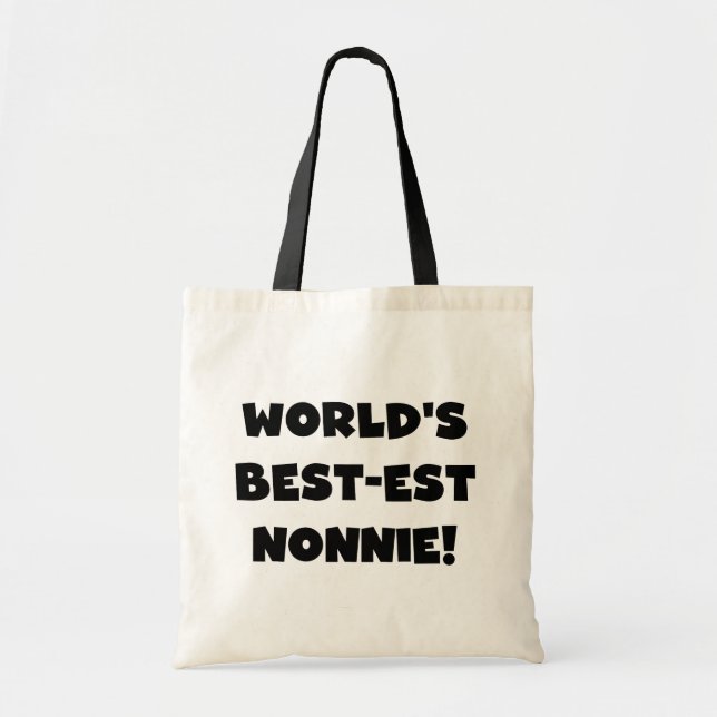 Tote Bag Les meilleurs cadeaux Nonnie du monde de Black Tex (Devant)