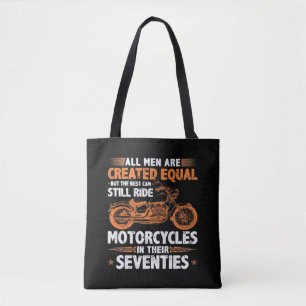 Tote Bag Les meilleurs hommes peuvent encore rouler à moto