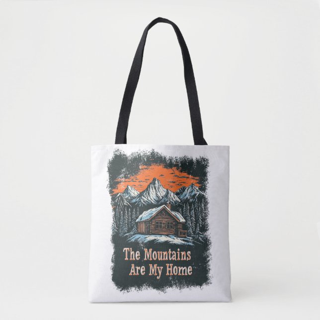 Tote Bag Les montagnes sont ma maison (Devant)