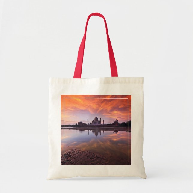 Tote Bag Les monuments | Coucher de soleil de Taj Mahal (Devant)