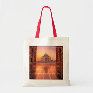 Tote Bag Les monuments Taj Mahal, Inde au coucher du sole
