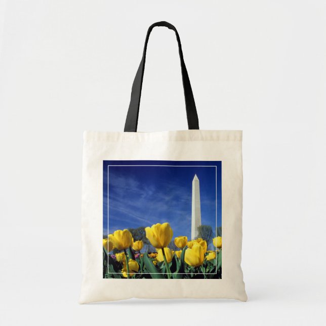 Tote Bag Les monuments | Washington Monument au printemps (Devant)
