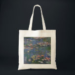 Tote Bag Les nénuphars de Claude Monet<br><div class="desc">Cette peinture est une par série de peintures à l'huile par Claude Monet impressionniste français (1840-1926) dépeignant le jardin d'agrément de Monet chez Giverny et était le centre principal de la production artistique de Monet pendant les trente dernières années de sa vie.</div>