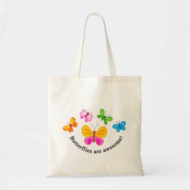 Tote Bag Les papillons sont géniaux (Devant)