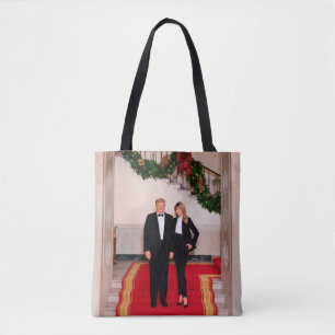 Tote Bag Les pas de Noël Président Donald Trump & Melania