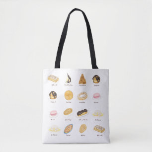 Tote Bag Les Pâtisserie Françaises