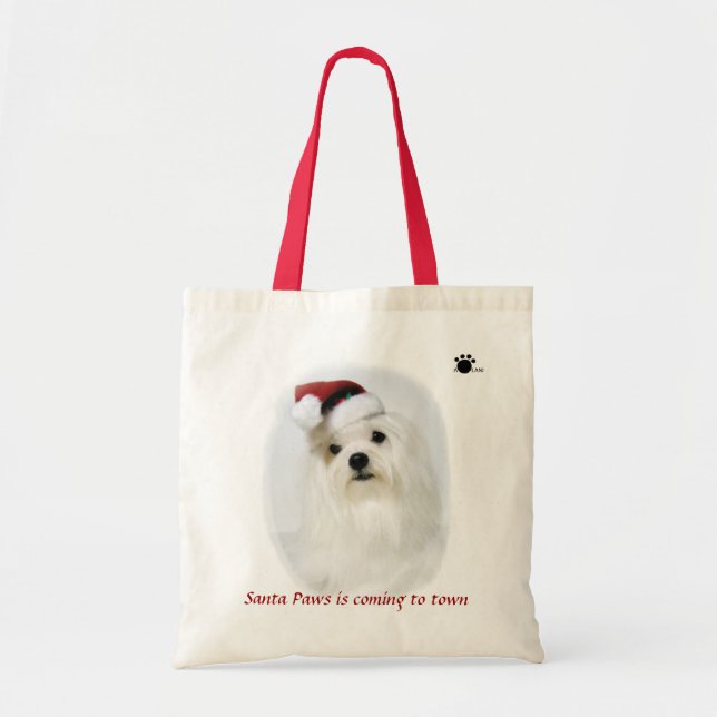 Tote Bag Les pattes de Père Noël vient à la ville (Devant)