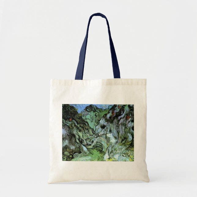 Tote Bag Les Peiroulets Ravine par Vincent van Gogh (Devant)
