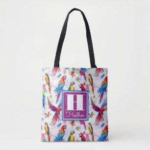 Tote Bag Les perroquets de style d'aquarelle ajoutent