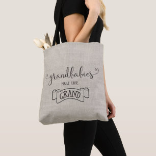 Tote Bag Les petits-enfants font la vie grand avec la photo