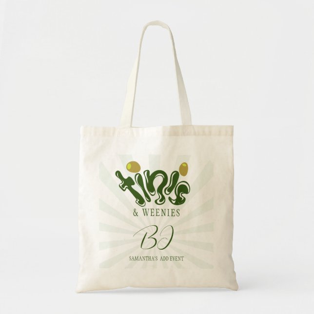 Tote Bag Les Petits Fours & Tinis Martini Enterrement de Vi (Devant)