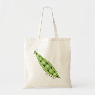 Tote Bag Les petits pois doux dans un jeu de pois