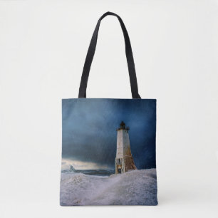 Tote Bag Les phares Frankfort Lighthouse Lake Michigan