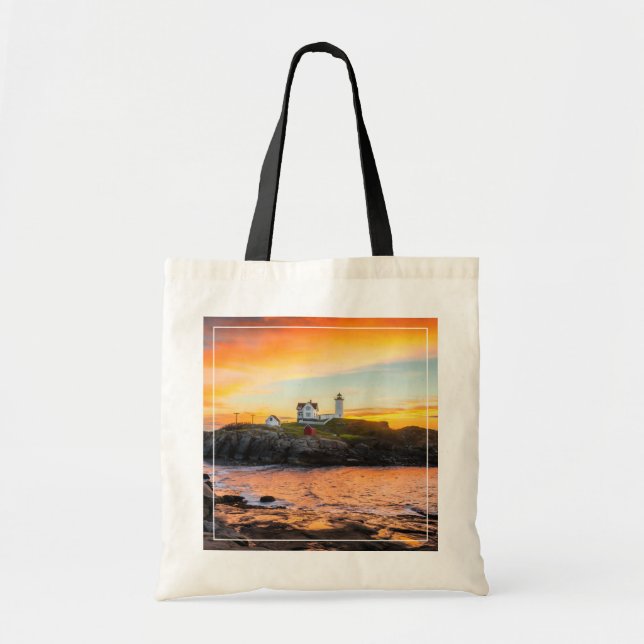 Tote Bag Les phares | Nubble Lighthouse Maine (Devant)