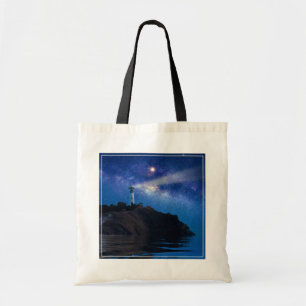 Tote Bag Les phares Phare de nuit étoilé