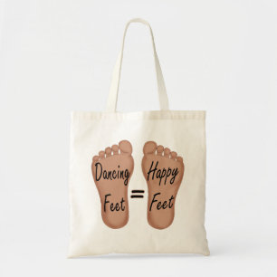 Tote Bag Les pieds de danse sont les pieds heureux
