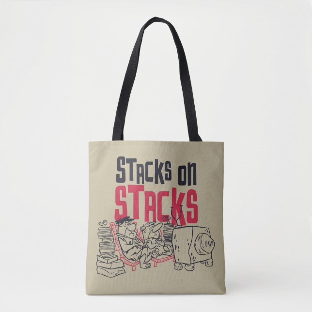 Tote Bag Les Pierrafeu | Fred & Barney - Stacks on Stacks (Devant)