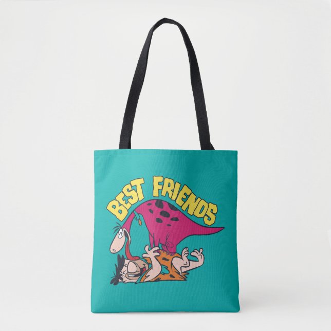 Tote Bag Les Pierrafeu | Fred & Dino - Les meilleurs amis (Devant)