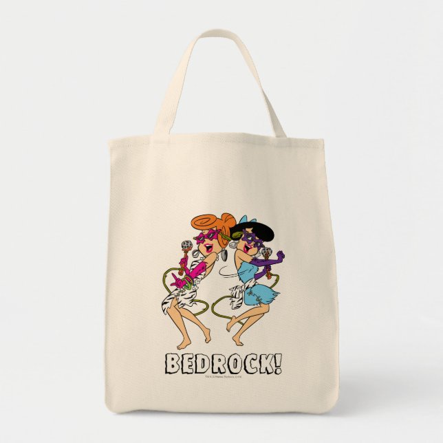 Tote Bag Les Pierrafeu | Wilma & Betty Rock Stars (Devant)