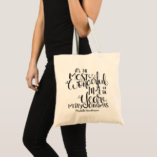Tote Bag Les plus merveilleux temps de l'année Typographie