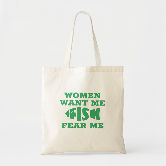 Tote Bag Les poissons me font peur (Devant)