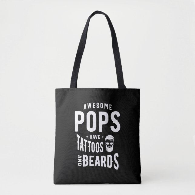 Tote Bag Les Populations Awesome ont des tatouages et des o (Devant)